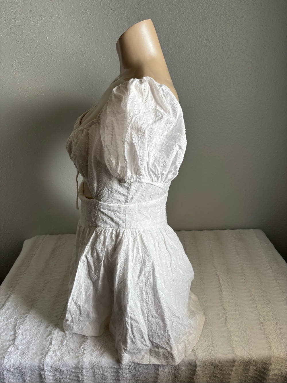 Princess Polly White Mini Summer Dress Cottagecore Y2K Festival - Picture 2 of 4